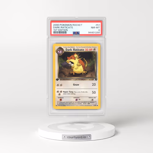2000 Team Rocket #51 Dark Raticate - 1st Edition (PSA 8 NM-MT)