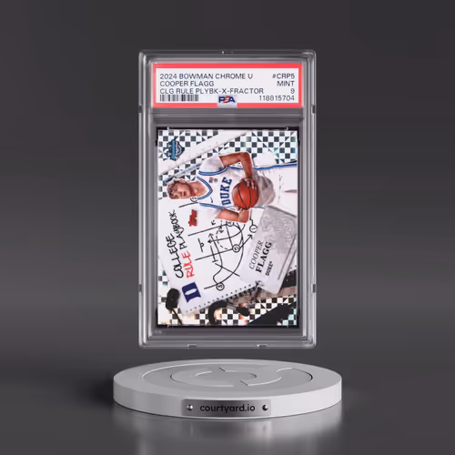 2024 Bowman Chrome University College Rule Playbook #CRP5 Cooper Flagg - X-Fractor (PSA 9 MINT)