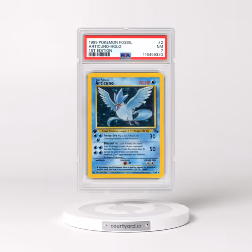 1999 Pokémon Fossil #2 Articuno - 1st Edition Holo (PSA 7 NM)