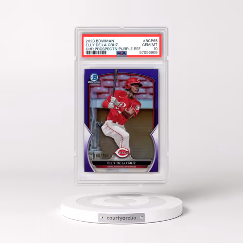 2023 Bowman Chrome Prospects #BCP65 Elly de La Cruz - Purple Refractor (PSA 10 GEM MINT)
