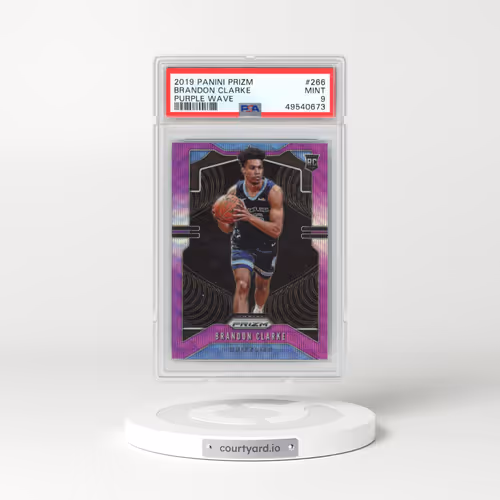 2019 Panini Prizm #266 Brandon Clarke - Purple Wave (PSA 9 MINT)