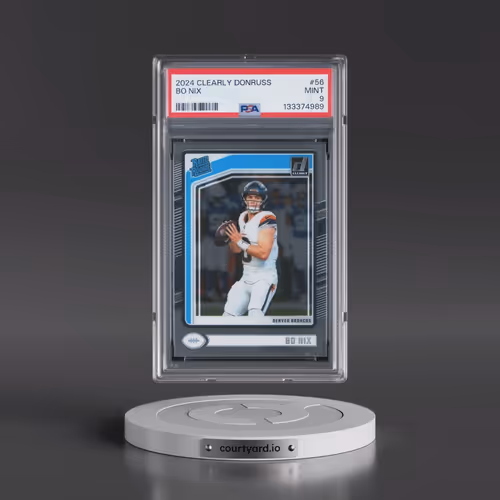 2024 Panini Clearly Donruss #56 Bo Nix (PSA 9 MINT)