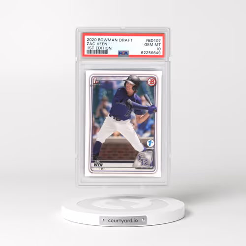 2020 Bowman Draft 1st Edition #BD107 Zac Veen (PSA 10 GEM MINT)