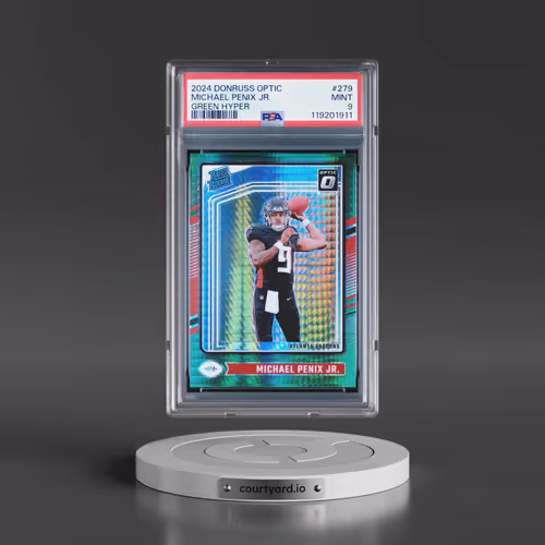 2024 Panini Donruss Optic #279 Michael Penix Jr. - Green Hyper (PSA 9 MINT)