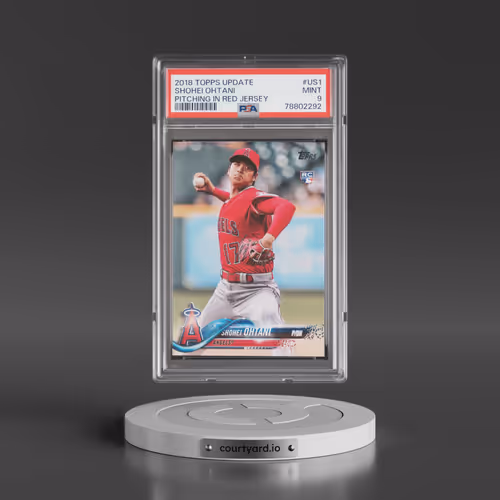 2018 Topps Update #US1 Shohei Ohtani - Pitching in Red Jersey (PSA 9 MINT)