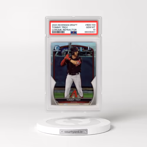 2023 Bowman Draft #BDC103 Tommy Troy - Chrome-Refractor (PSA 10 GEM MINT)