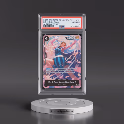 2026 One Piece OP14-EB04-the Azure Sea's Seven #091 Mr. 2 Bon Clay - Alternate Art (PSA 10 GEM MINT)