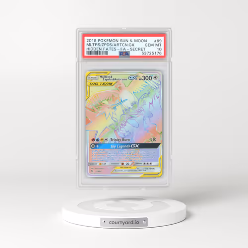 2019 Hidden Fates #69 Moltres & Zapdos & Articuno GX - Full Art Holo (PSA 10 GEM MINT)