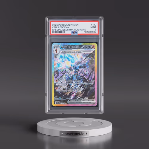 2025 Pokémon Pre EN-Prismatic Evolutions #147 Ceruledge EX - Holo Special Illustration Rare (PSA 9 M
