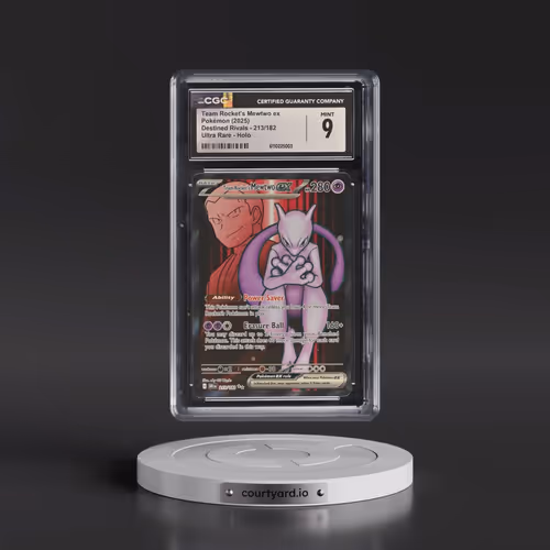 2025 Pokémon Dri EN-Destined Rivals #213 Team Rocket's Mewtwo EX - Holo Ultra Rare (CGC 9 MINT)