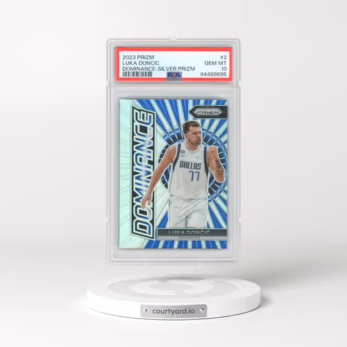 2023 Panini Prizm Dominance #2 Luka Doncic - Silver Prizm (PSA 10 GEM MINT)