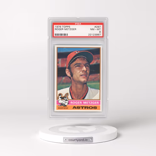 1976 Topps #297 Roger Metzger (PSA 8 NM-MT)
