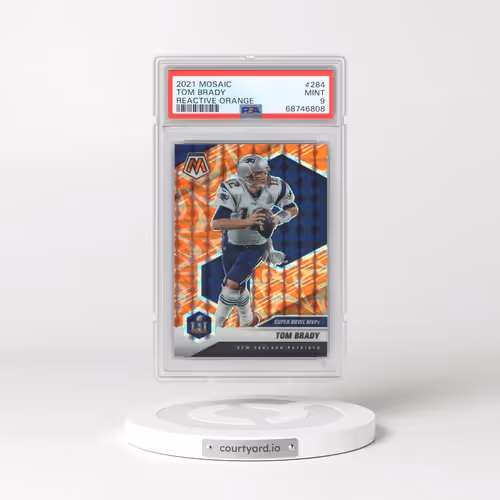 2021 Panini Mosaic #284 Tom Brady - Reactive Orange (PSA 9 MINT)