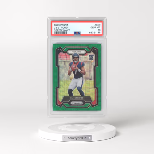 2023 Panini Prizm #339 CJ Stroud - Green Wave (PSA 10 GEM MINT)