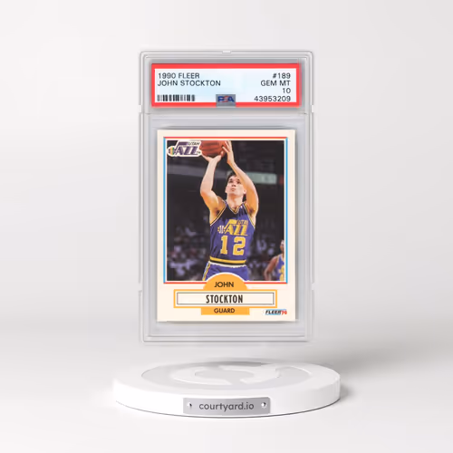 1990 Fleer #189 John Stockton (PSA 10 GEM MINT)