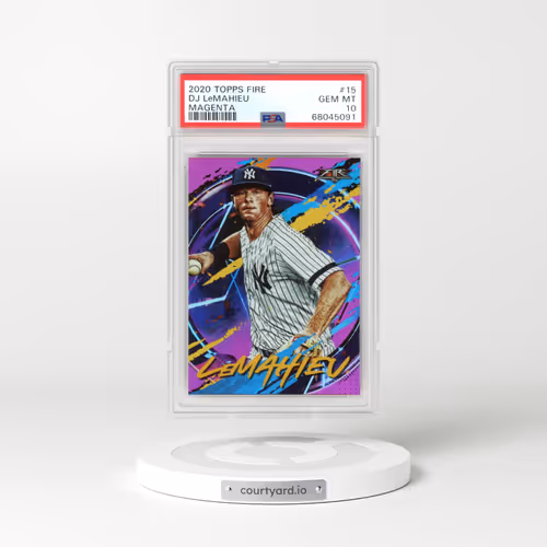 2020 Topps Fire #15 DJ LeMahieu - Magenta (PSA 10 GEM MINT)