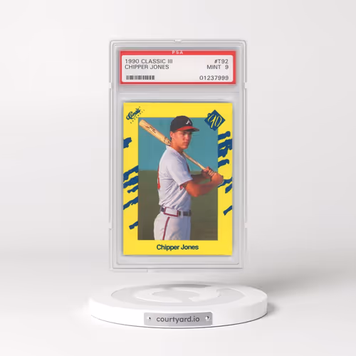 1990 Classic #T92 Chipper Jones - Series III (PSA 9 MINT)