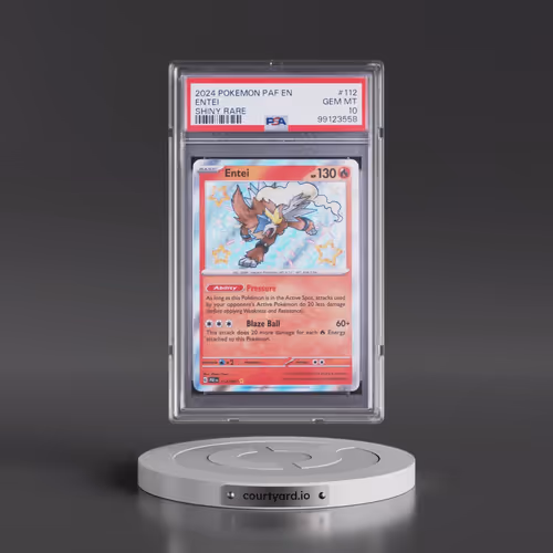 2024 Pokémon Paf EN-Paldean Fates #112 Entei - Shiny Rare (PSA 10 GEM MINT)