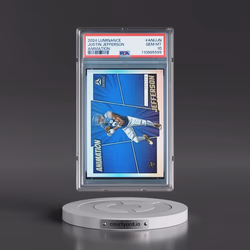 2024 Panini Luminance Animation #ANIJJN Justin Jefferson (PSA 10 GEM MINT)