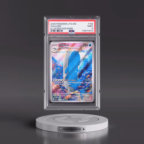 2025 Pokémon Jtg EN-Journey Together #162 Wailord - Illustration Rare (PSA 9 MINT)