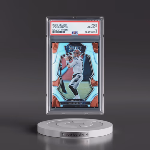 2022 Panini Select #120 Joe Burrow - Silver Prizm (PSA 10 GEM MINT)
