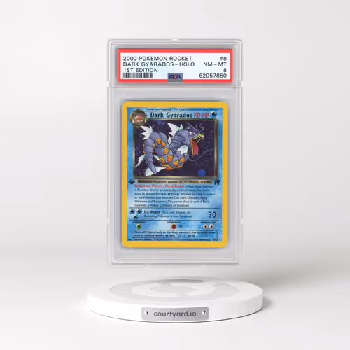 2000 Pokémon Rocket #8 Dark Gyarados - 1st Edition Holo (PSA 8 NM-MT)