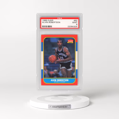 1986 Fleer #92 Alvin Robertson (PSA 9 MINT)