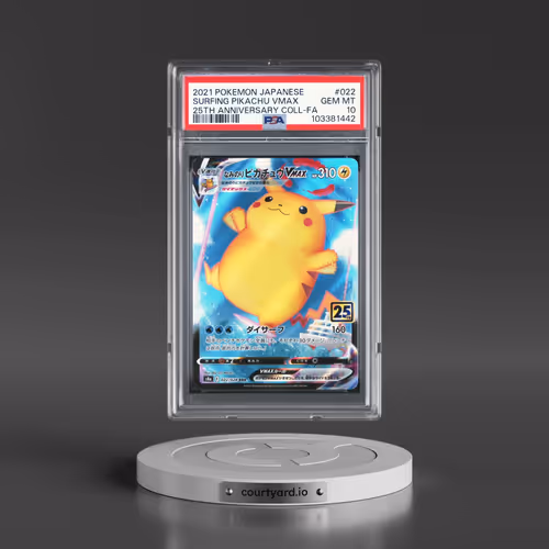 2021 Pokémon 25th Anniversary Collection #022 Surfing Pikachu Vmax - Full Art (PSA 10 GEM MINT)
