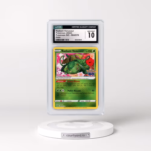 2022 Pokémon GO #004/078 Radiant Venusaur - Holo (CGC 10 GEM MINT)