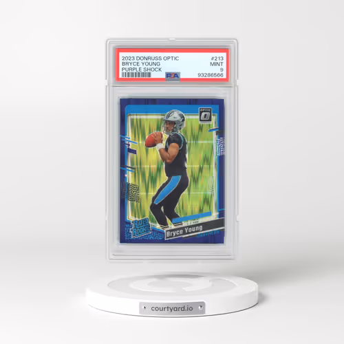 2023 Panini Donruss Optic #213 Bryce Young - Purple Shock (PSA 9 MINT)