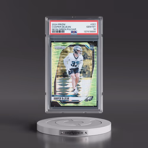 2024 Panini Prizm #321 Cooper Dejean - Neon Green Pulsar (PSA 10 GEM MINT)
