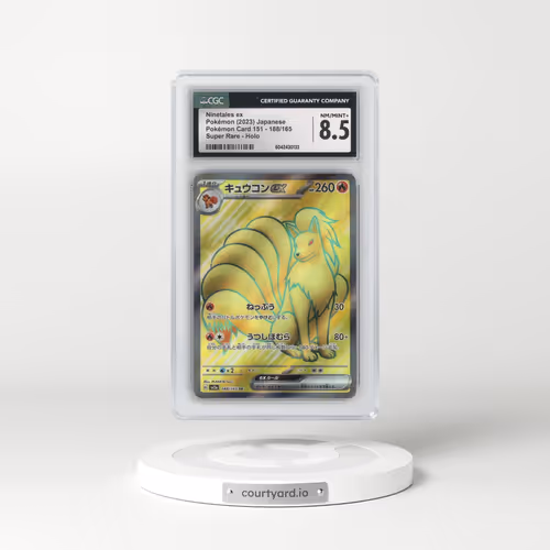2023 Pokémon Card 151 #188/165 Ninetales ex - Super Rare (CGC 8.5 NM-MT+)
