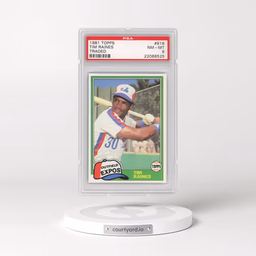 1981 Topps #816 Tim Raines - Traded (PSA 8 NM-MT)