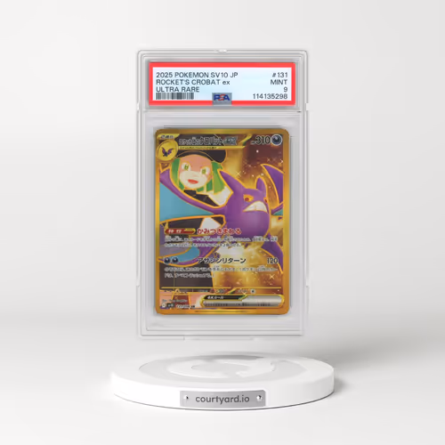 2025 Pokémon SV10-Glory of Team Rocket #131 Team Rocket's Crobat EX - Holo Ultra Rare (PSA 9 MINT)