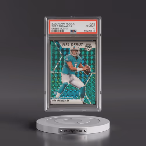 2020 Panini Mosaic #262 Tua Tagovailoa - Green Mosaic (PSA 10 GEM MINT)