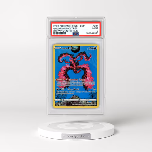 2023 Pokémon Swsh Black Star Promo #284 Galarian Moltres - Crown Zenith Tins (PSA 9 MINT)