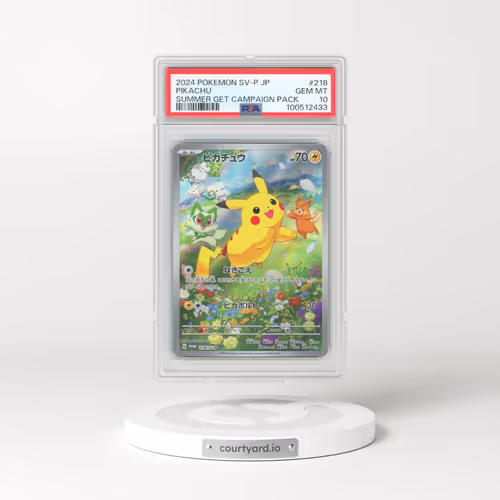 2024 Pokémon SV-P Promo #218 Pikachu - Summer of Pokeca Is Here! Promo Card Get Campaign Pack (PSA 10 GEM MINT)
