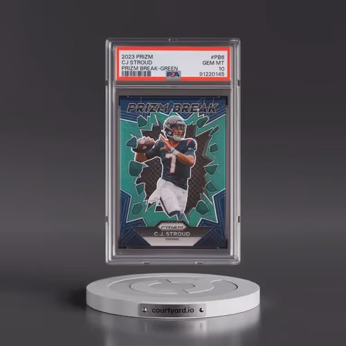2023 Panini Prizm Prizm Break #PB6 CJ Stroud - Green Prizm (PSA 10 GEM MINT)