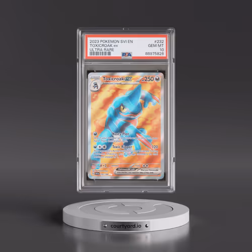 2023 Pokémon Svi EN-Scarlet & Violet #232 Toxicroak EX - Holo Ultra Rare (PSA 10 GEM MINT)