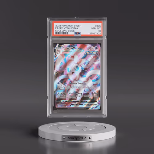2021 Pokémon Sword & Shield Evolving Skies #075 Sylveon Vmax - Full Art (PSA 10 GEM MINT)