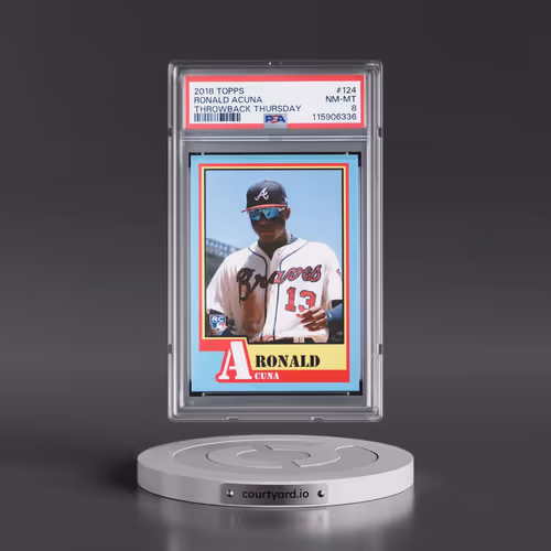 2018 Topps Throwback Thursday #124 Ronald Acuna (PSA 8 NM-MT)