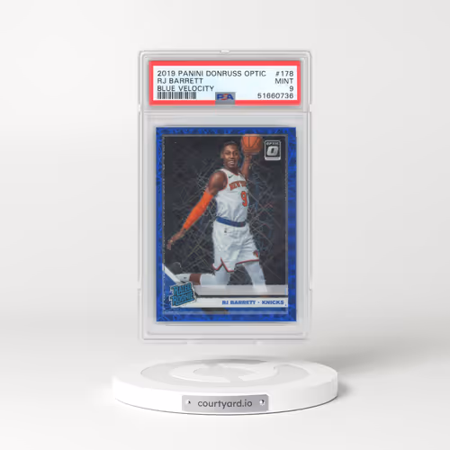 2019 Panini Donruss Optic #178 RJ Barrett - Blue Velocity (PSA 9 MINT)