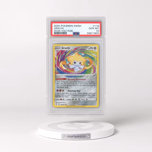 2020 Pokémon Sword & Shield Vivid Voltage #119 Jirachi (PSA 10 GEM MINT)