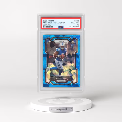 2023 Panini Prizm #343 Anthony Richardson - Blue Ice (PSA 10 GEM MINT)