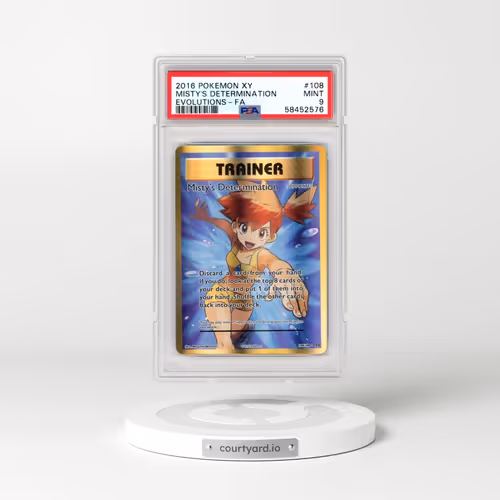 2016 Pokémon XY Evolutions #108 Misty's Determination - Full Art (PSA 9 MINT)