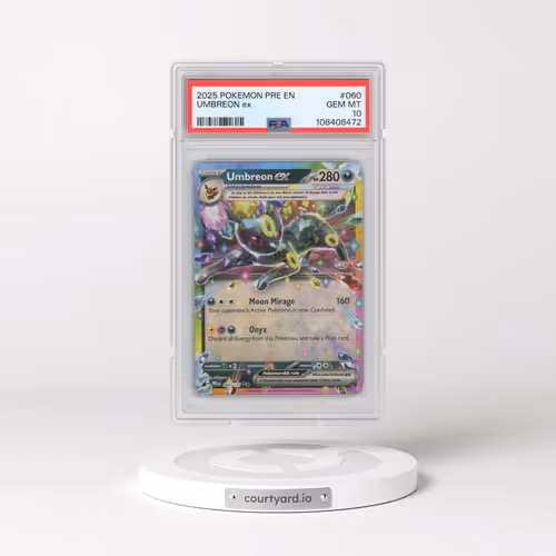 2025 Pokémon Pre EN-Prismatic Evolutions #060 Umbreon EX - Holo (PSA 10 GEM MINT)