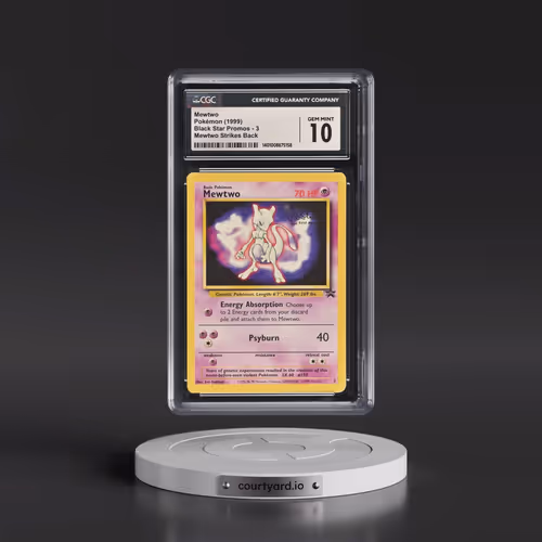 1999 Black Star Promos #3 Mewtwo - Mewtwo Strikes Back (CGC 10 GEM MINT)
