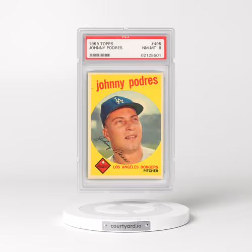 1959 Topps #495 Johnny Podres (PSA 8 NM-MT)