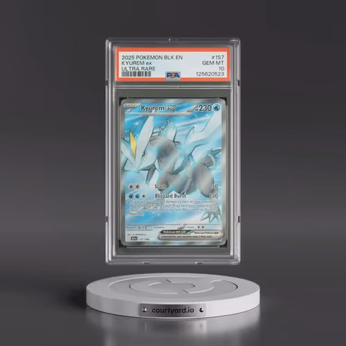 2025 Pokémon Blk EN-Black Bolt #157 Kyurem EX - Holo Ultra Rare (PSA 10 GEM MINT)