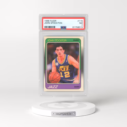 1988 Fleer #115 John Stockton (PSA 7 NM)